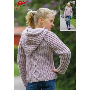 Patron tricot - Sweat  capuche avec galon et lastique pour enfant