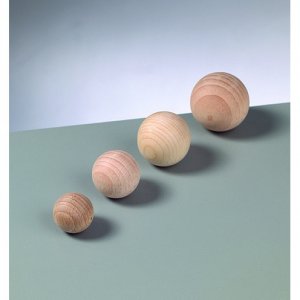 Boules en bois non trait - sans trous (plusieurs tailles disponibles)