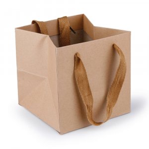 Sac en papier carr - 15 cm