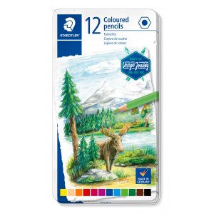 Crayons de couleur Design Journey en bote - 12 crayons