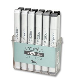 Set de marqueurs Copic - 12 stylos - Tons gris A2-NG