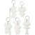 Figurines textiles avec porte-cls - 5 pcs