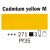 Peinture Acrylique Rembrandt 40 ml - Jaune moyen de cadmium