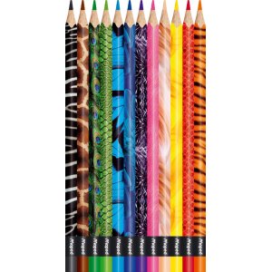 Coffret crayons de couleur - Maped - Color'peps 12 crayons motifs animaux