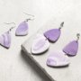 Mini DIY Kit Bijoux, violet clair, Boucles d'oreilles marbres