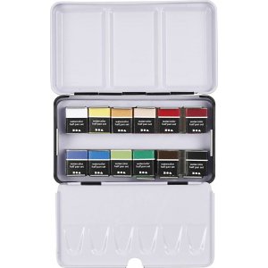 Peintures aquarelle Art Aqua - couleurs standard - 12 pcs