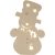 Figurine en carton avec lumire intgre - bonhomme de neige - 5 cm