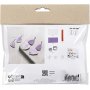 Mini DIY Kit Bijoux, violet clair, Boucles d'oreilles marbres