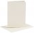 Cartes et enveloppes - blanc cass - 11,5 x 16,5 cm - 6 sets