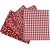 Tissu patchwork - rouge - 4 pcs