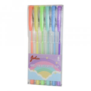 Stylos gel pastel - 6 couleurs