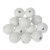 Perles en bois 14 mm - blanches 18 pcs. diamtre du trou 3,0 mm