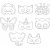 Masques en papier animaux 16 pcs