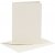 Cartes et enveloppes - blanc cass - 11,5 x 16,5 cm - 6 sets