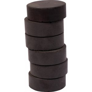 Rondelles de couleur 44 mm - noir - 6 pcs