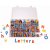 Lettres magntiques de diffrentes couleurs 248 pcs