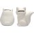 Animal salvateur - blanc - hibou et renard - 2 pcs