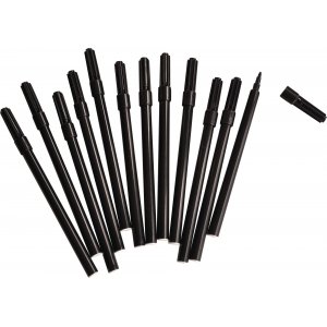 Stylos  fibres 12 noirs troits