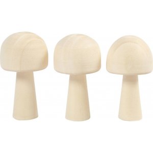 ponge en bois - D2,9 cm - H5,2 cm - 3 pcs