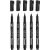 Marqueur permanent - noir - 5 pcs