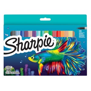 Sharpie Big Pack - Pack promotionnel - Hanging Tuck 6 - Pack de 18 couleurs non tries