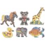 Assiettes en perles - canard - lphant - girafe - ours - cheval et poisson - 6 pcs