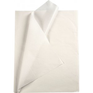 Papier de soie - blanc - 50 x 70 cm - 14 g -10 feuilles