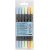 Marqueurs textiles - couleurs pastel - 6 pcs