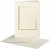 Cartes passe-partout avec enveloppes - blanc cass - rectangulaires avec bord dor - 10 jeux