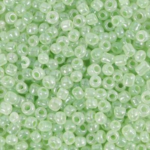 Perles de rocaille - vert tendre - 25 g