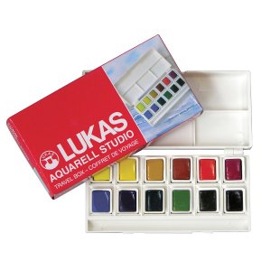 Bote aquarelle Lukas Studio Travel Box - 12 1/2 tasses