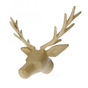 Figurine PappArt 39 x 31 x 25 cm - Tte de cerf