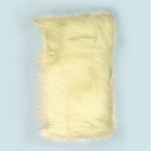 Peluche poils longs 20 x 35 cm - beige