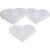 Assiettes perles - Transparent - Coeur - 10 pcs