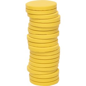 Rondelles de couleur  30 mm - jaune clair - 20 pcs