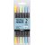 Marqueurs textiles - couleurs pastel - 6 pcs