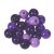 Perles rondes en bois de couleurs mlanges 12mm 25g - Violet mlang