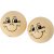 Faces en bois - 22 mm - ivoire - 10 pcs