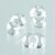 Perles Farfalle 3,2 x 6,5 mm - transparentes scintillantes 500 g