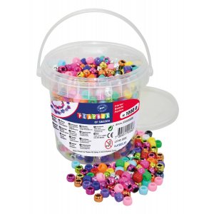 Perles en plastique en seau Congo - 1000 pcs