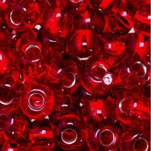 Perles de rocaille  5,5 mm - rouge fonc 17 g doubl argent