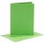 Cartes et enveloppes - vert 10,5 x 15 cm - 6 sets