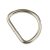 Anneau en D soud 30x22x3,8 mm - Nickel