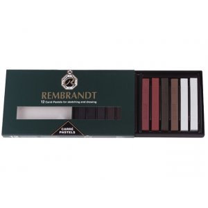 Rembrandt Carr Pastel en set - teintes assorties - 12 pcs