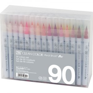 Stylos pinceaux ZIG Clean Color - 90 stylos