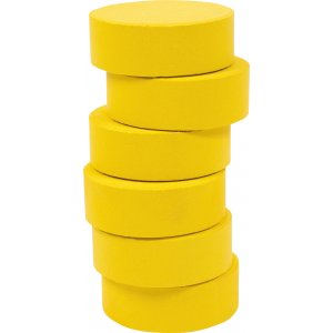 Rondelles de couleur 44 mm - jaune - 6 pcs