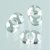 Perles Farfalle 3,2 x 6,5 mm - grises 17 g