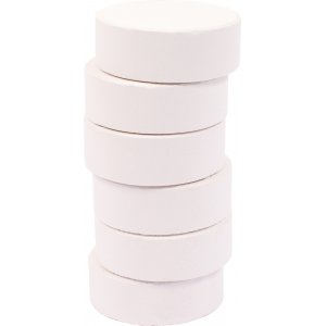 Rondelles de couleur 44 mm - blanc - 6 pcs