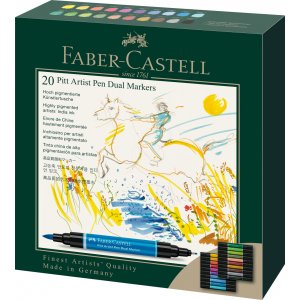 Stylo  dessin - Faber-Castell - Pitt Artist Dual Marker - 20 pcs